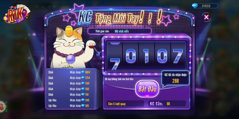 Mèo Chiêu Tài – Trải nghiệm slot săn thưởng tại Rikvip 2 Giao diện và biểu tượng đặc trưng của game Mèo chiêu tài