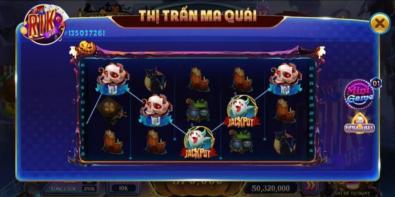 Phần thưởng và vòng quay miễn phí của game thị trấn ma quái