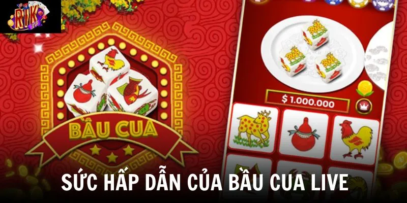 Bầu Cua Live - Trải Nghiệm Giải Trí Tương Tác Đỉnh Cao Tại Rikvip 2 Trò chơi Bầu Cua Live mang đến hiệu ứng trực quan, tương tác thật