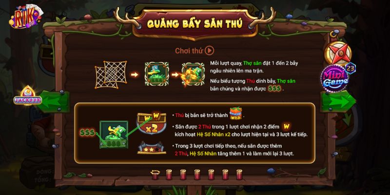 Thợ săn nai vàng – Phiêu lưu trong khu rừng hoang dã tại Rikvip 3 Tính năng đặc biệt trong thợ săn nai vàng