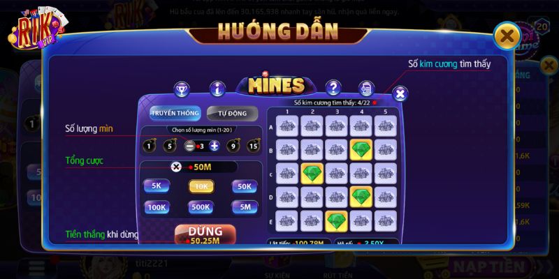 Mines New – Luật, Mẹo Thắng Nhanh Tại Rikvip Cho Người Mới 2 Tổng quan về cách chơi mines new